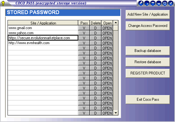 COCO PASS (Password Manager) Screenshot